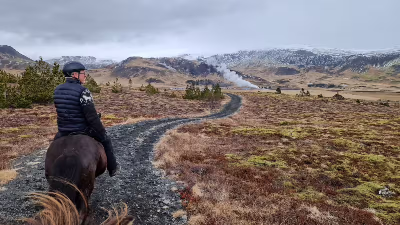 Riding tour in Reykjadalur